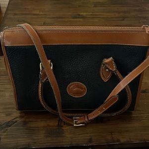 Vintage Dooney & Bourke AWL Black Brown Crossbody